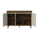 Ver imagem 5 de Buffet Aparador Retrô Delux 3 Portas Malbec com Off-white