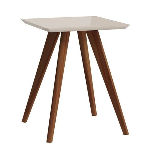 Mesa Lateral Classic Quadrada Off White - Imcal Móveis