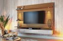 Ver imagem 2 de Home Suspenso Decore LED 2.2 Freijó com Off White - Imcal Móveis