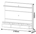 Ver imagem 7 de Home Suspenso Decore LED 2.2 Freijó com Off White - Imcal Móveis