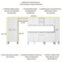 Ver imagem 3 de Cozinha Completa Armário e Balcão Xangai Blues Multimóveis