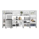 Ver imagem 5 de Cozinha Completa Armário e Balcão Xangai Blues Multimóveis