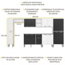 Ver imagem 3 de Cozinha Completa Armário e Balcão Xangai Blues Multimóveis