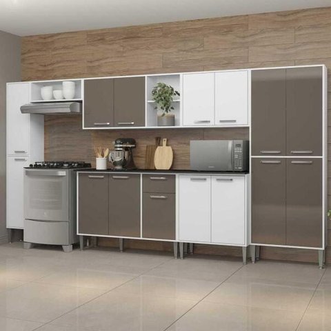 Cozinha Completa Armário e Balcão xangai Blues Multimóveis