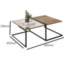 Ver mais imagens de Mesa de Centro Espelhada com Mesas Laterais Industrial D01 Design Demolição - Lyam Decor