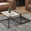 Ver imagem 4 de Mesa de Centro Espelhada com Mesas Laterais Industrial D01 Design Demolição - Lyam Decor