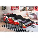 Ver imagem 1 de Mini Cama Carro Infantil Adesivada Fórmula 1moveis Vermelho