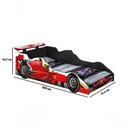 Ver imagem 3 de Mini Cama Carro Infantil Adesivada Fórmula 1moveis Vermelho
