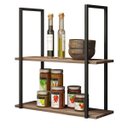 Ver imagem 3 de Kit Mesas Laterais Decorativas e Prateleiras Multiuso Industrial D01 Design Demolição - Lyam Decor