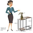 Ver imagem 6 de Kit Mesas Laterais Decorativas e Prateleiras Multiuso Industrial D01 Design Demolição - Lyam Decor