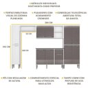 Ver imagem 3 de Cozinha Completa Armário e Balcão Xangai Classic Multimóveis