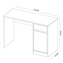Ver imagem 2 de Escrivaninha 1 Porta 1 Gaveta Office Morada Branca Demóbile
