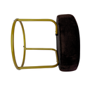 Ver imagem 5 de Puff Decor Veludo Preto Dourado Redondo Puff Sala Quarto Penteadeira