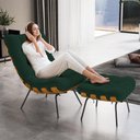 Ver imagem 6 de Poltrona Decorativa Costela L02 Suede Verde Musgo - Lyam Decor