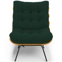 Ver imagem 5 de Poltrona Decorativa Costela L02 Suede Verde Musgo - Lyam Decor
