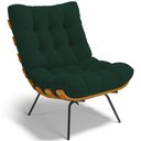 Ver imagem 1 de Poltrona Decorativa Costela L02 Suede Verde Musgo - Lyam Decor