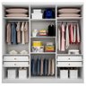 Guarda Roupa Casal Ambiente New Messina 6 Portas 4 Gavetas Neve – Novo Horizonte - 2