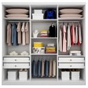 Ver imagem 2 de Guarda Roupa Casal Ambiente New Messina 6 Portas 4 Gavetas Neve – Novo Horizonte