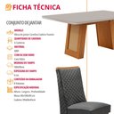 Ver imagem 7 de Mesa de Jantar Carolina 180cm Tampo MDF Vidro com 6 Cadeiras Yasmin