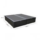 Ver imagem 3 de Cama Box Baú Casal 138 Bipartido Tecido Preto com Colchão Alegro Bello Box D28 Cinza 58x138x188