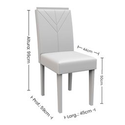 Mesa de Jantar Jasmin 135x35 com Tampo Giratório e 6 Cadeiras Amanda Ipê/Off White/Bege - PR Móveis - 4 Mesa de Jantar Jasmin 135x35 com Tampo Giratório e 6 Cadeiras Amanda Ipê/Off White/Bege - PR Móveis - 4