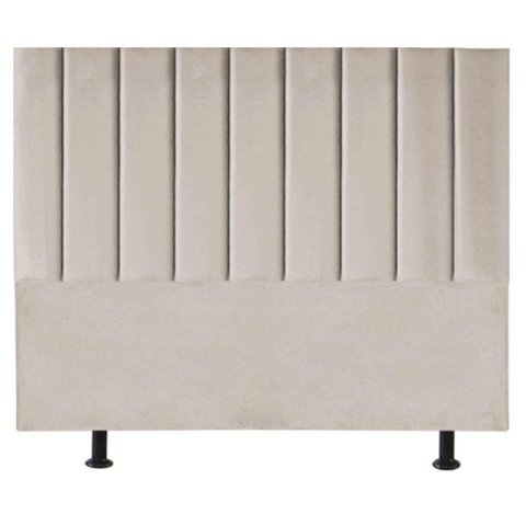 Cabeceira de Cama King Size Box 195 Cm Karla Suede Cor:bege
