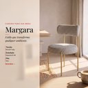 Ver imagem 2 de Cadeira Sala de Jantar Margara Kit 4 Base Aço Dourado Bouclê D03 - D'Rossi
