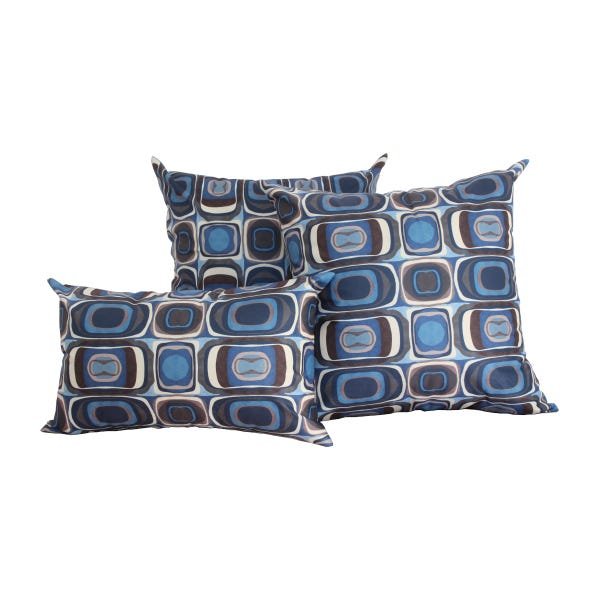 Almofada para sofá kit 2 pçs 50x50 1 pç 30x50 Marselha azul - 1