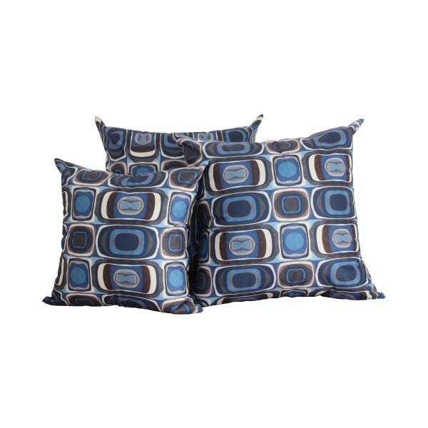 Almofada para sofá kit 2 pçs 50x50 1 pç40x40 Marselha azul - 1