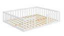 Ver imagem 2 de Cama Montessoriana Queen Nemargi Madeira Maciça com Grade Branco
