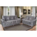 Ver imagem 1 de Conjunto Estofado Fluence 2 E 3 Lugares Paraná Cinza