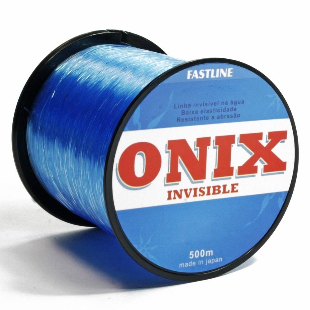 Linha Monofilamento Onix Invisible 500 metros Azul – FastLine 0,26mm - 2