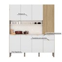 Ver imagem 4 de Armario de Cozinha Compacta 8 Portas 1 Gaveta York - Freijó/artico/riscatto Freijó