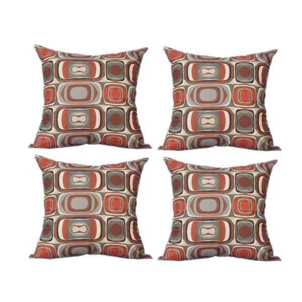 Kit Capa para almofadas 4 pçs 40x40 cm marselha laranja - 1