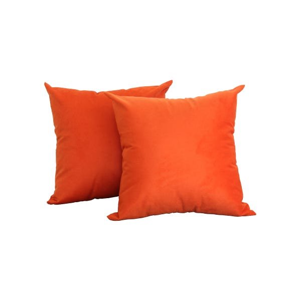 Kit capa para almofada laranja liso 40x40 cm 2 pçs - 1