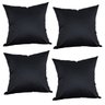 Kit 04 almofadas decorativas para sofá cor preto 40x40 cm - 1