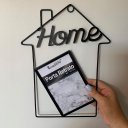Ver imagem 3 de Quadro porta retrato Home preto moderno de metal aramado