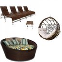Ver imagem 1 de Kit com 4 Espreguiçadeiras, 1 Balanço Hungria, 1 Chaise e Mesa Centro Trama Original