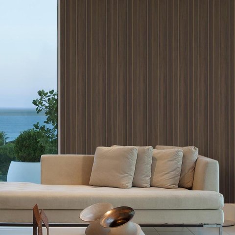 Kit 10 Placas Painel Ripado Revestimento Adesivo Modular Cor Nogueira Caiapó Madelina Decor