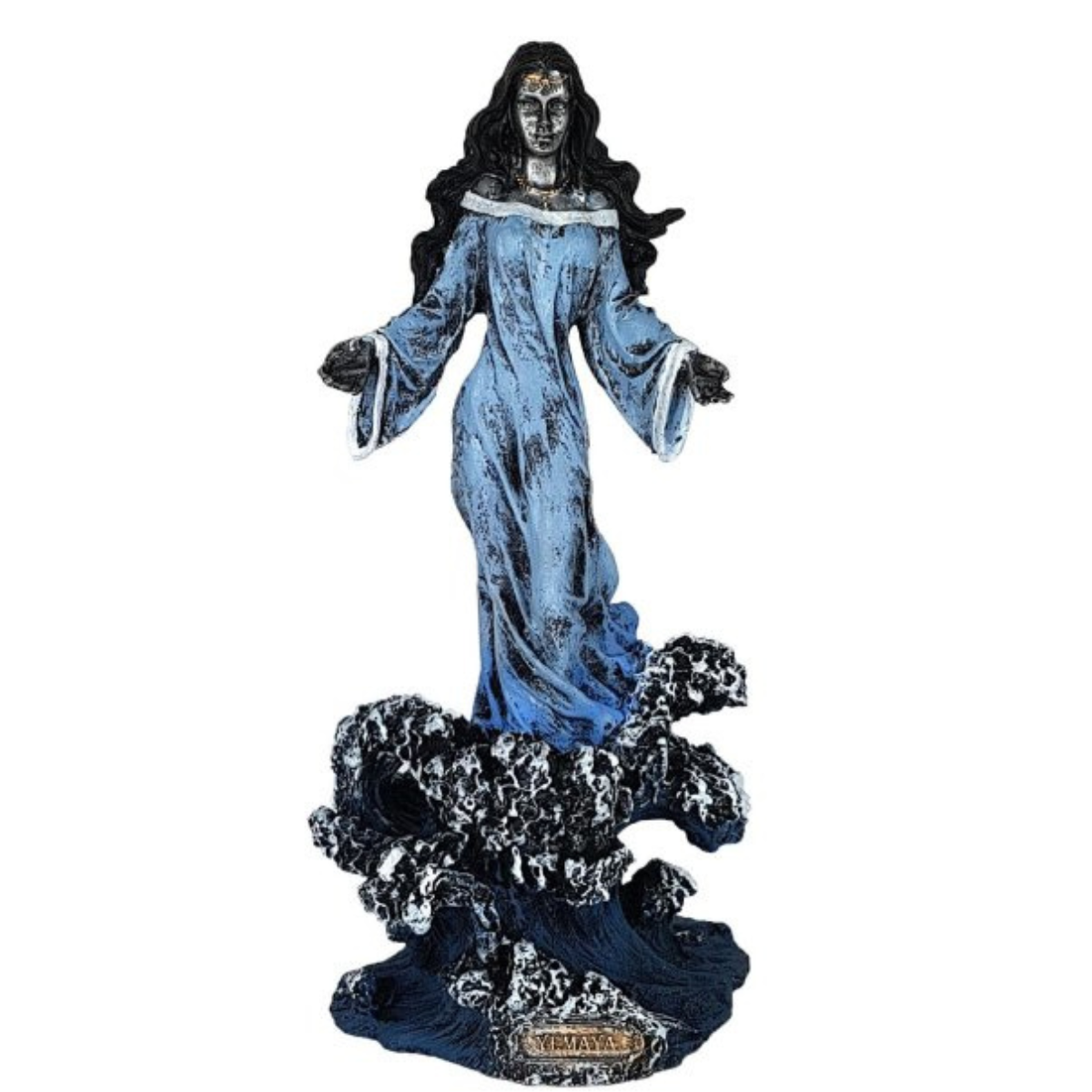 Iemanja - Mãe Santa Orixá - Resina - Mar Aguá Oferenta - 28cm