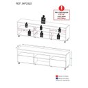 Ver imagem 4 de Rack para TV 65 Polegadas com Rodízios e 2 Portas Paris Multimóveis Branco