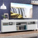 Ver imagem 1 de Rack para TV 65 Polegadas com Rodízios e 2 Portas Paris Multimóveis Branco