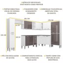 Ver imagem 3 de Cozinha Completa com Armário e Balcão Xangai Rock Multimóveis