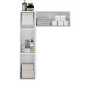 Ver imagem 5 de Armário de Banheiro para Vaso Sanitário com Suporte para Papel Higiênico e 2 Portas Multimóveis