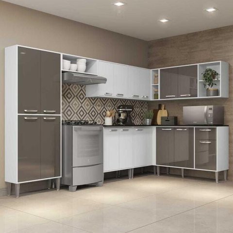Cozinha Completa com Armário e Balcão xangai Soul Multimóveis