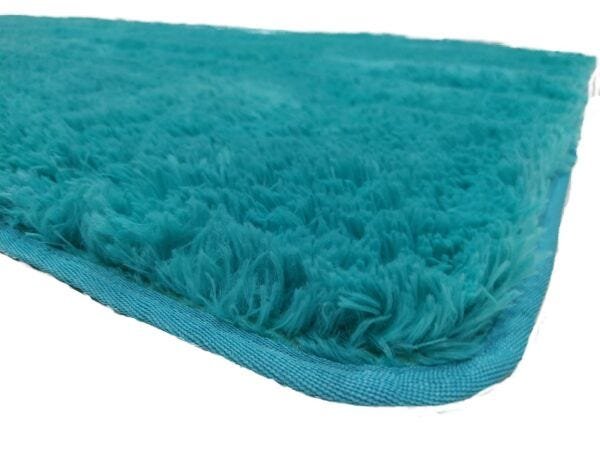 Tapete Sala Peludo 2,00 x 2,80 - Azul-Turquesa - 2