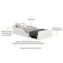 Ver imagem 4 de Cama Montessoriana Infantil Montessoriana c/ Proteção Square Multimóveis