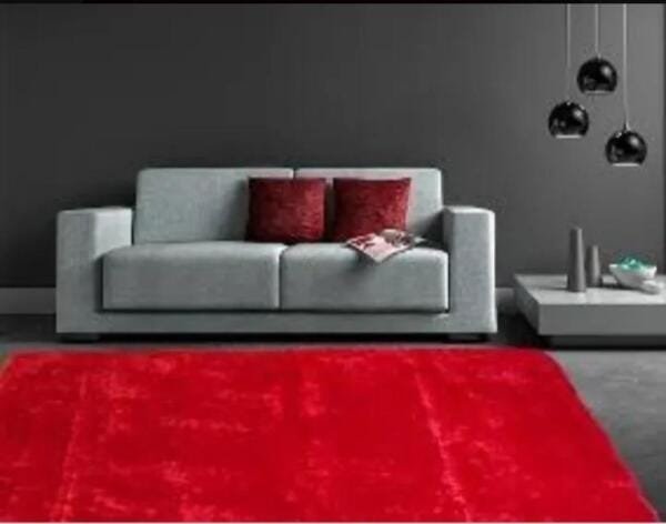 Tapete Sala Luxo Peludo Grande 2,00 x 3,00 - Vermelho - 1
