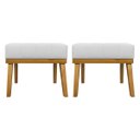 Ver imagem 4 de Kit 2 Puffs Decorativos para Sala Firenze Retangular Tecido Sintético