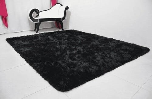 Tapete Sala Peludo 2,00 x 2,80 - Preto - Liso - 1